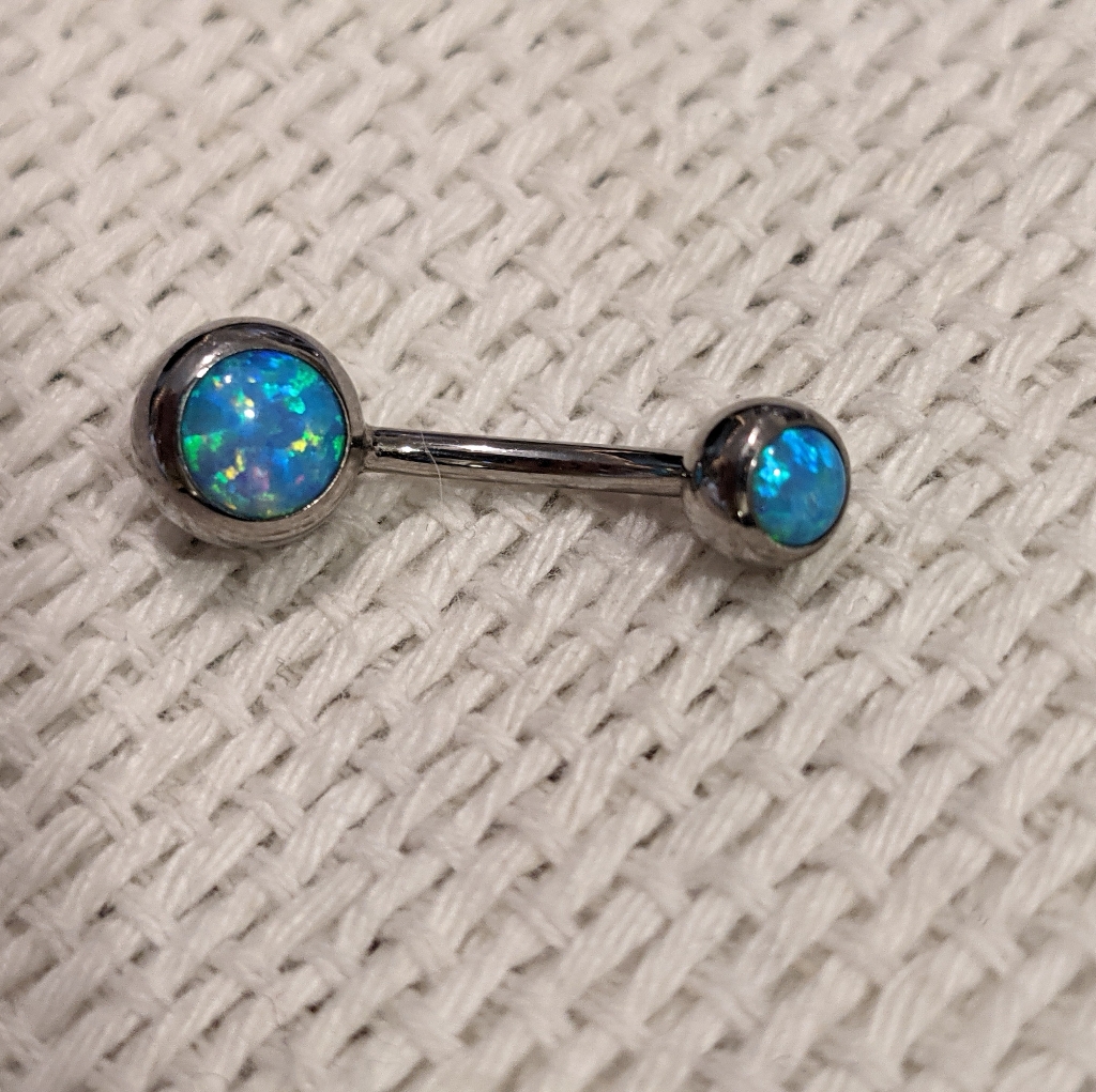 Opal Belly Ring
